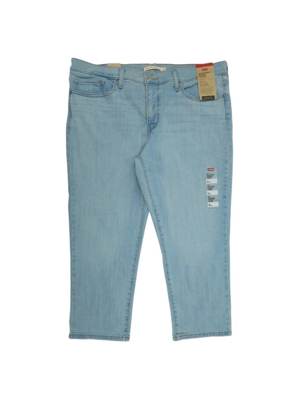 Levi's 311 Shaping Skinny Capris Size 16 Light Wash Blue Denim Jeans Plus NWT